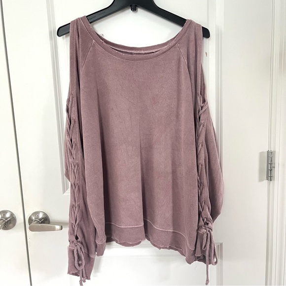 Lucky Brand Lace-Up Sweatshirt - Picture 3 of 15